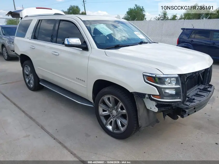CHEVROLET TAHOE 2015, VIN 1GNSCCKC1FR736191