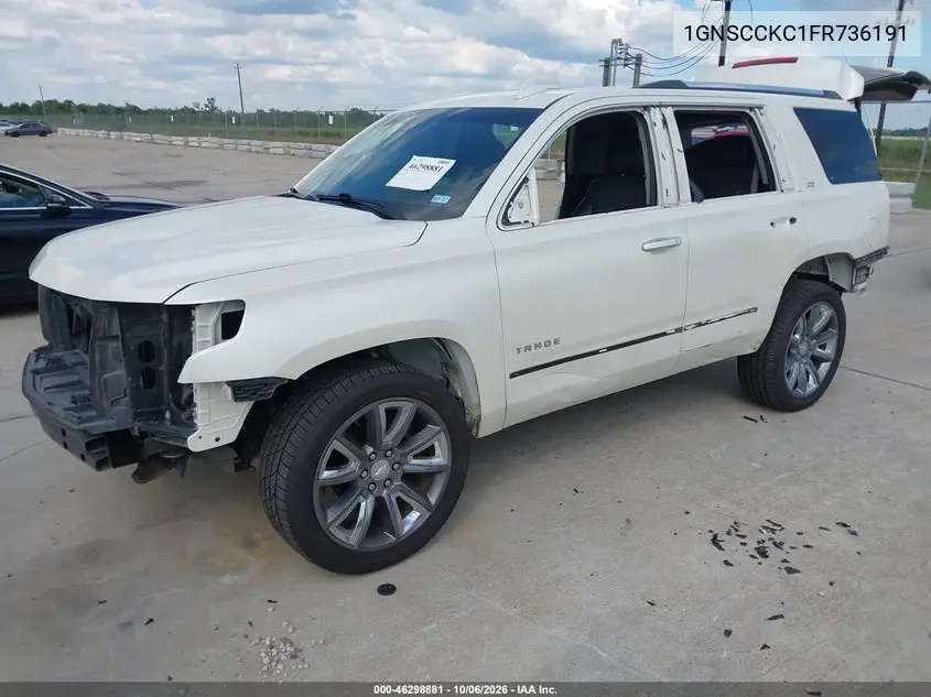 2015 CHEVROLET TAHOE VIN 1GNSCCKC1FR736191 — фото 2