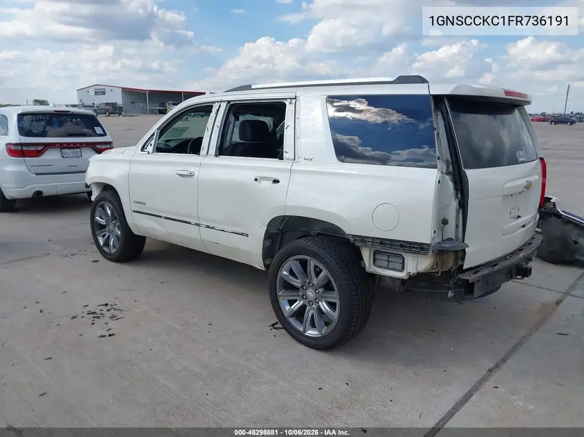 2015 CHEVROLET TAHOE VIN 1GNSCCKC1FR736191 — фото 3