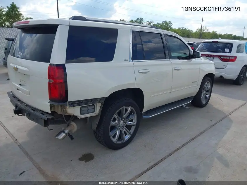 2015 CHEVROLET TAHOE VIN 1GNSCCKC1FR736191 — фото 4