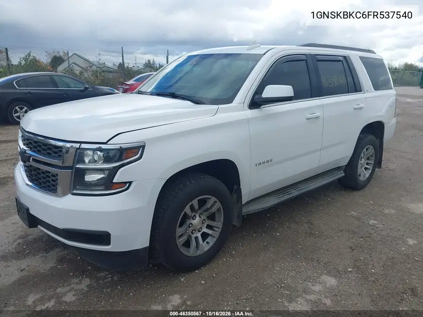 2015 CHEVROLET TAHOE VIN 1GNSKBKC6FR537540 — фото 2