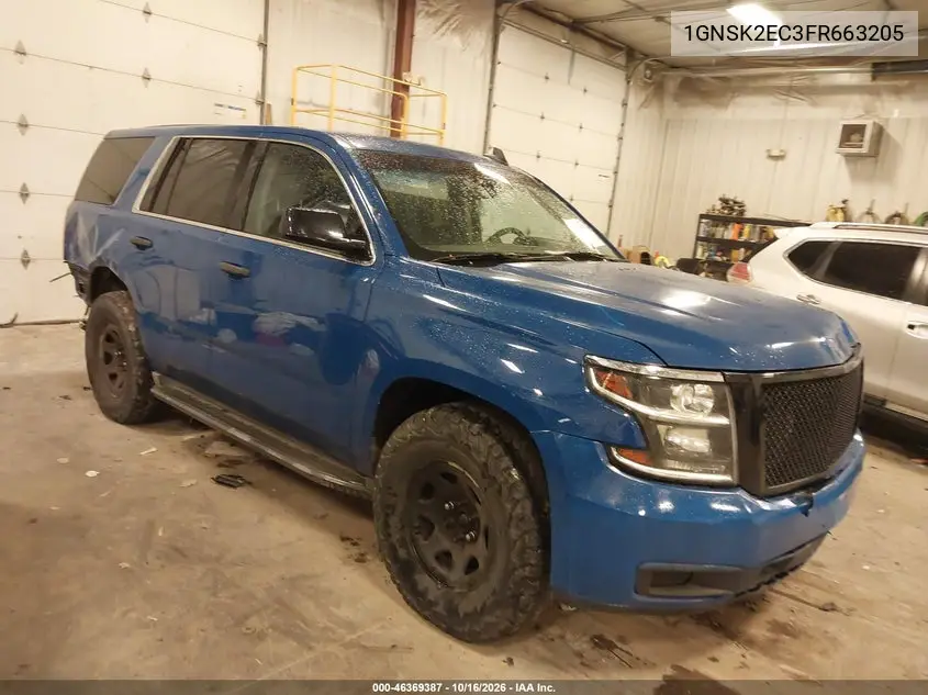 CHEVROLET TAHOE 2015, VIN 1GNSK2EC3FR663205