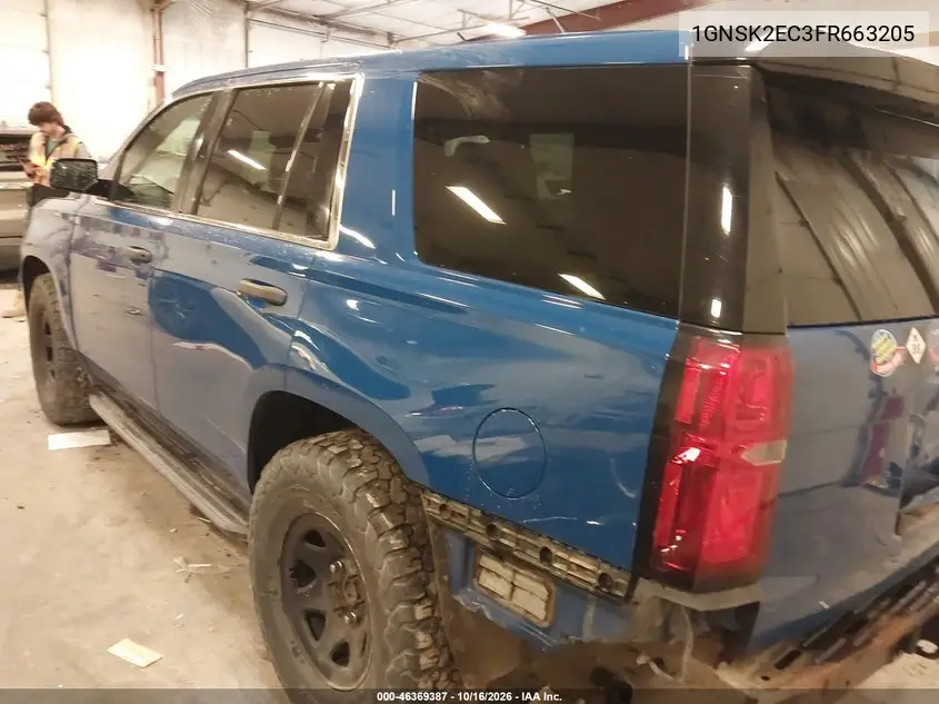 2015 CHEVROLET TAHOE VIN 1GNSK2EC3FR663205 — фото 3