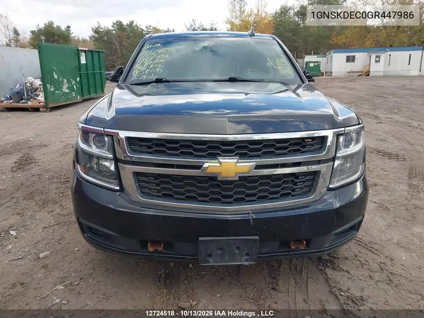 2016 CHEVROLET TAHOE VIN 1GNSKDEC0GR447986 — фото 12