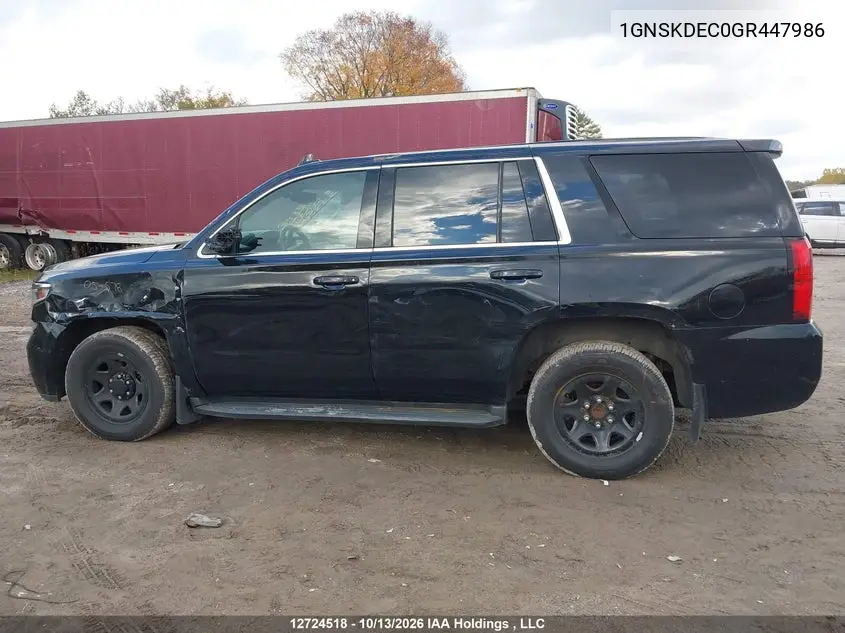 2016 CHEVROLET TAHOE VIN 1GNSKDEC0GR447986 — фото 14