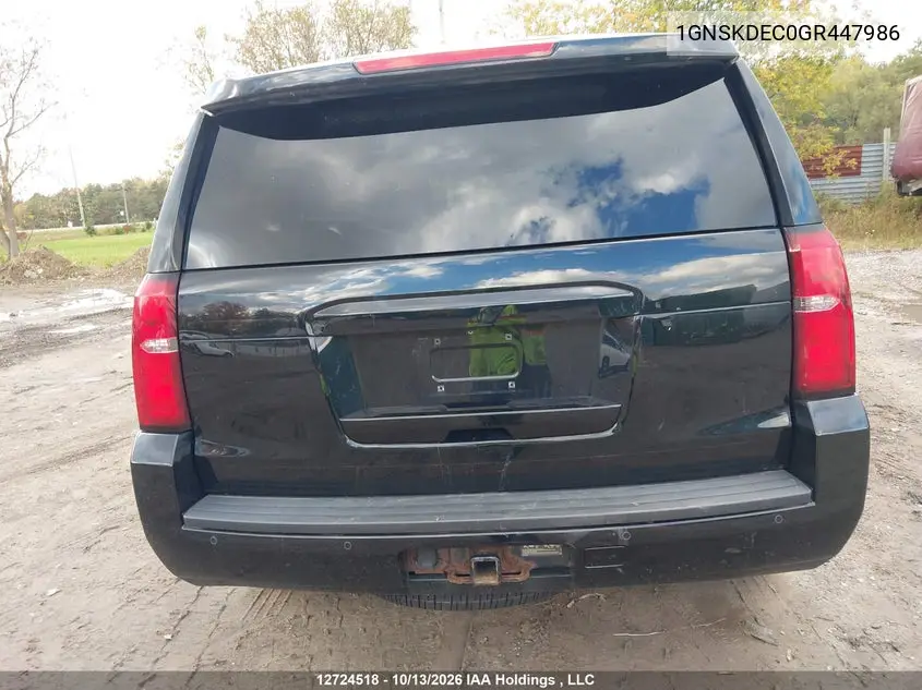 2016 CHEVROLET TAHOE VIN 1GNSKDEC0GR447986 — фото 16