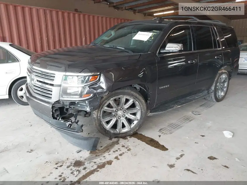 2016 CHEVROLET TAHOE VIN 1GNSKCKC2GR466411 — фото 2