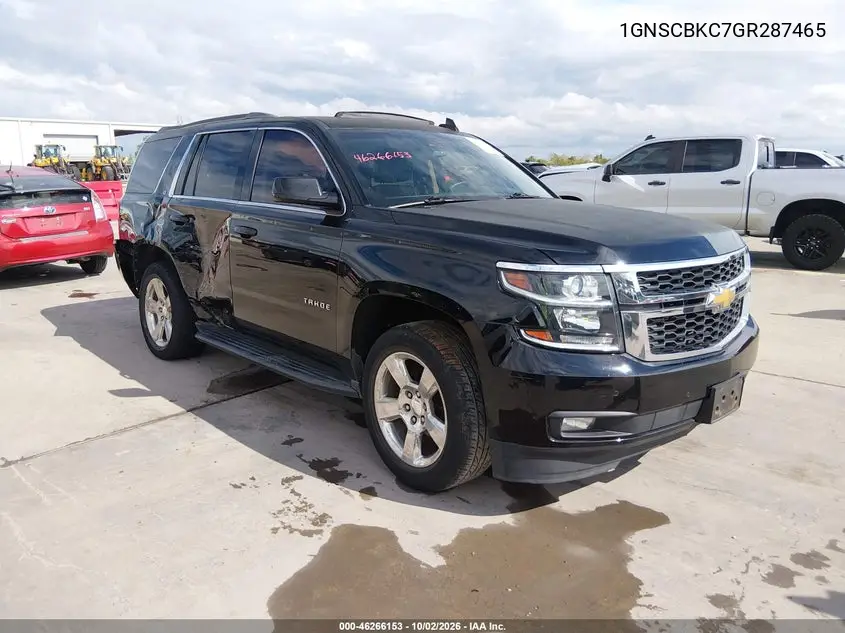 CHEVROLET TAHOE 2016, VIN 1GNSCBKC7GR287465
