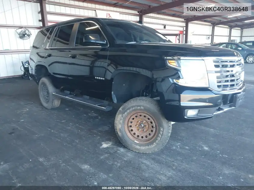CHEVROLET TAHOE 2016, VIN 1GNSKBKC4GR338648