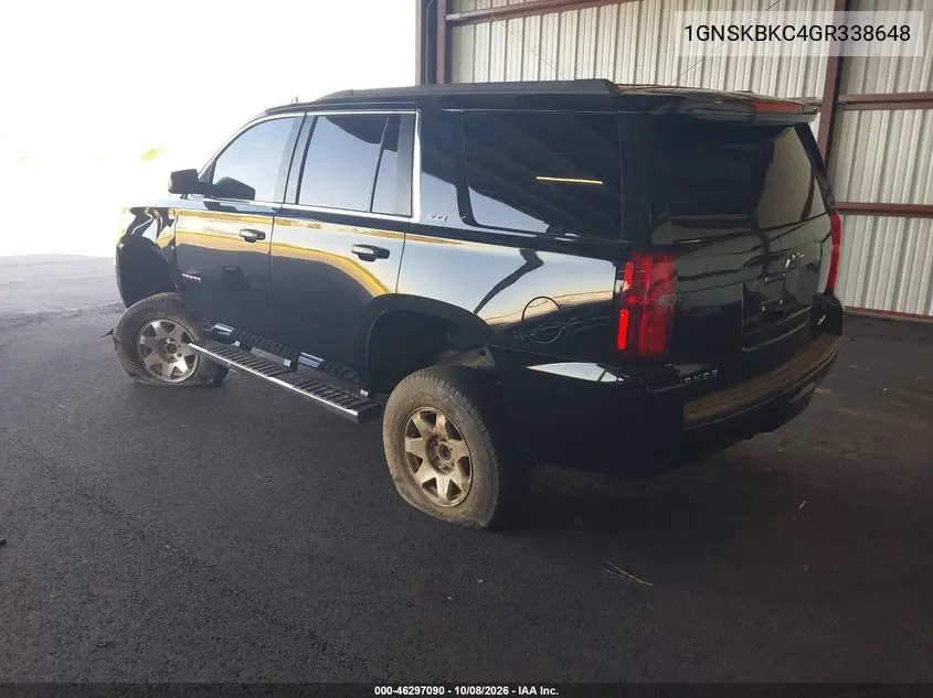 2016 CHEVROLET TAHOE VIN 1GNSKBKC4GR338648 — фото 3