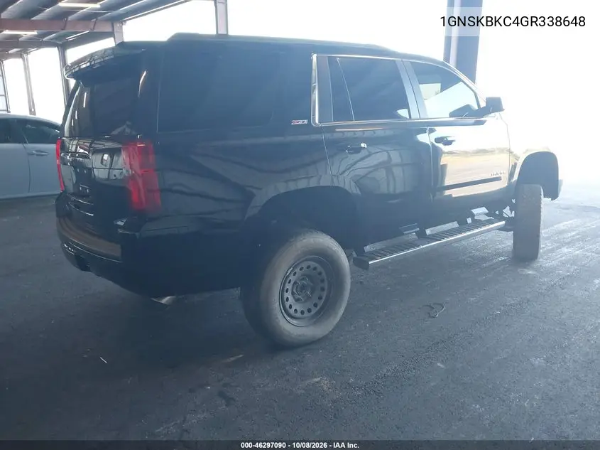 2016 CHEVROLET TAHOE VIN 1GNSKBKC4GR338648 — фото 4