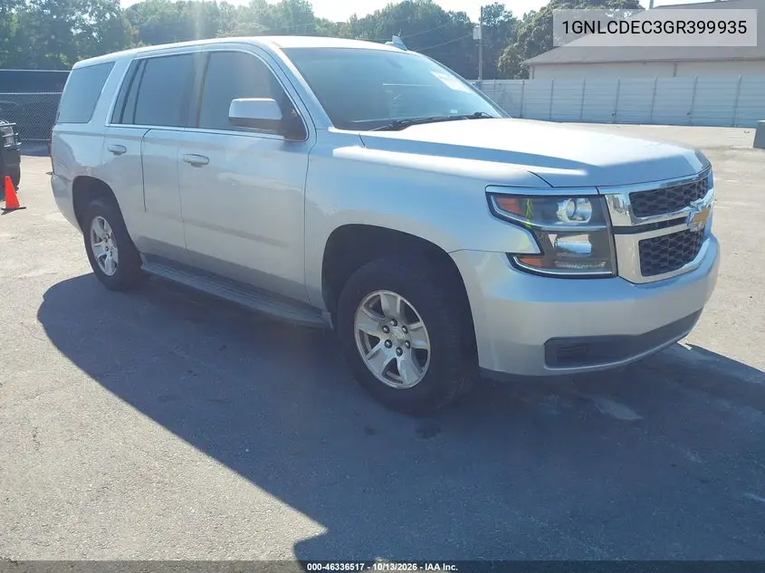 CHEVROLET TAHOE 2016, VIN 1GNLCDEC3GR399935
