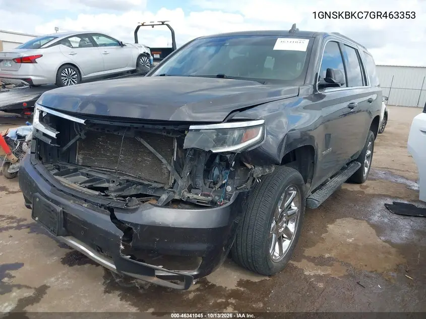 2016 CHEVROLET TAHOE VIN 1GNSKBKC7GR463353 — фото 2
