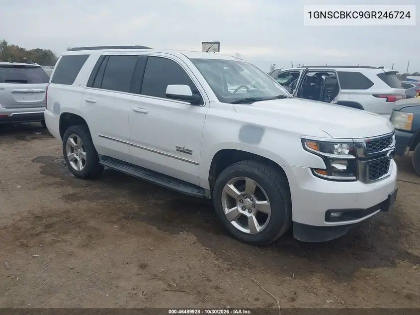 CHEVROLET TAHOE 2016, VIN 1GNSCBKC9GR246724