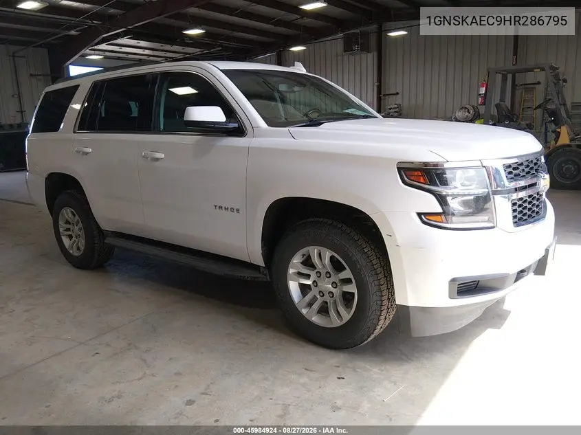 CHEVROLET TAHOE 2017, VIN 1GNSKAEC9HR286795