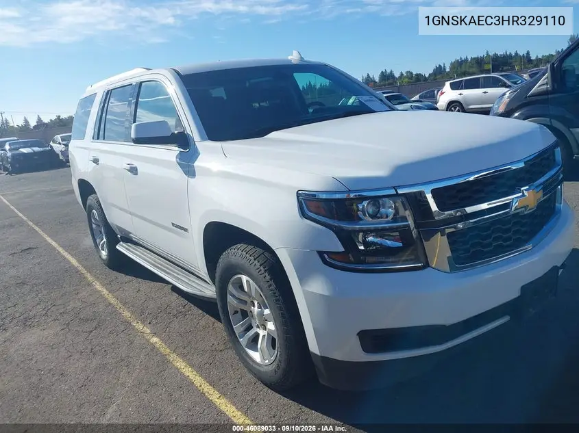 CHEVROLET TAHOE 2017, VIN 1GNSKAEC3HR329110