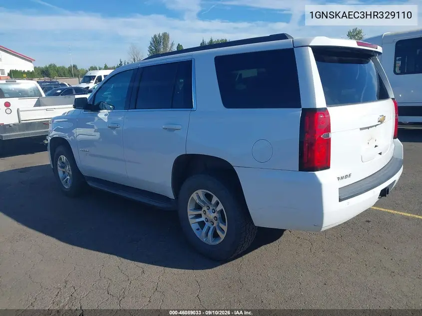 2017 CHEVROLET TAHOE VIN 1GNSKAEC3HR329110 — фото 3