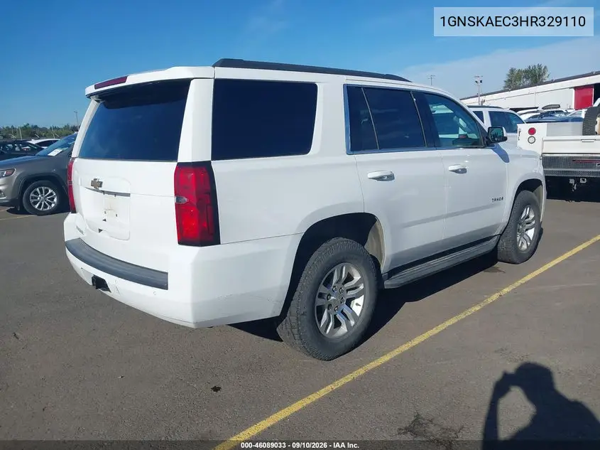 2017 CHEVROLET TAHOE VIN 1GNSKAEC3HR329110 — фото 4