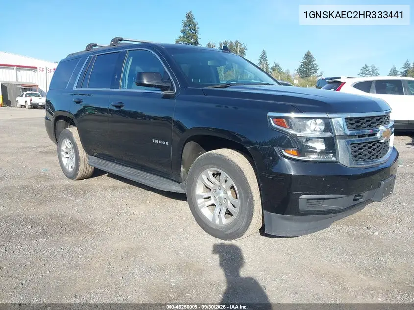 CHEVROLET TAHOE 2017, VIN 1GNSKAEC2HR333441