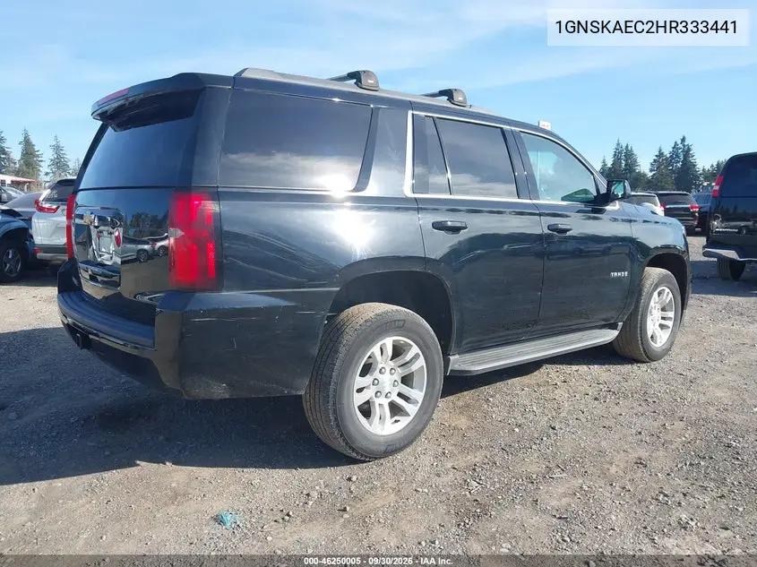 2017 CHEVROLET TAHOE VIN 1GNSKAEC2HR333441 — фото 4