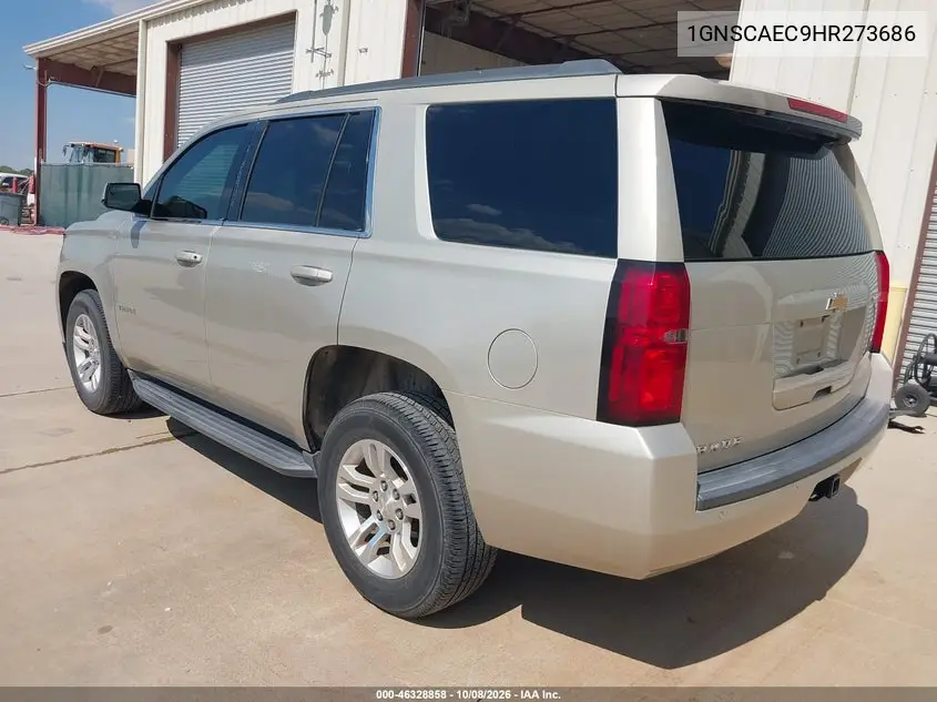 2017 CHEVROLET TAHOE VIN 1GNSCAEC9HR273686 — фото 3
