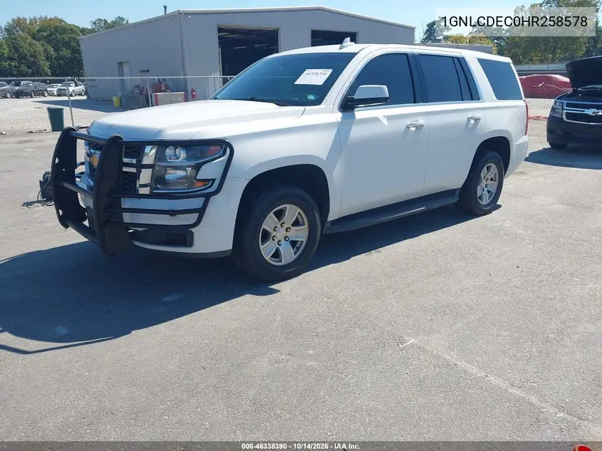2017 CHEVROLET TAHOE VIN 1GNLCDEC0HR258578 — фото 2