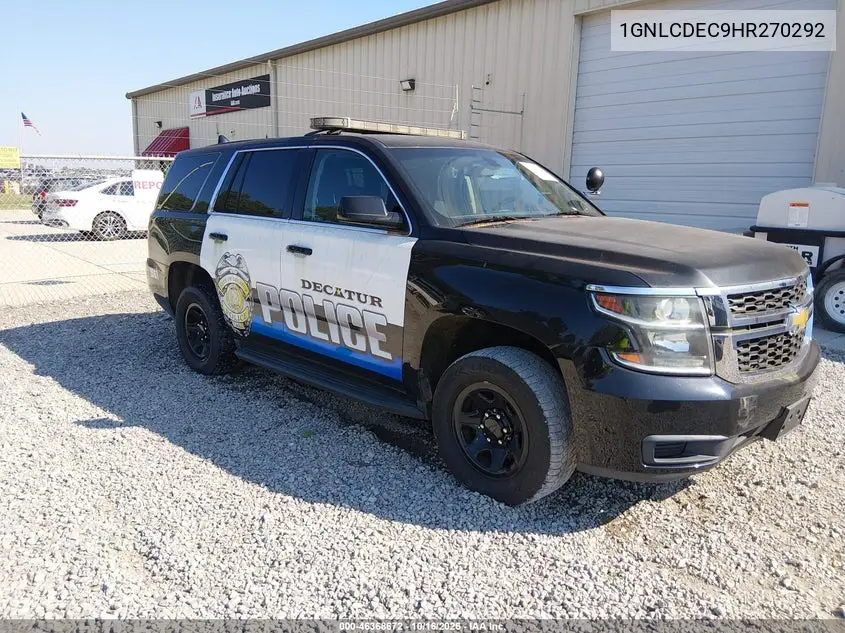 CHEVROLET TAHOE 2017, VIN 1GNLCDEC9HR270292