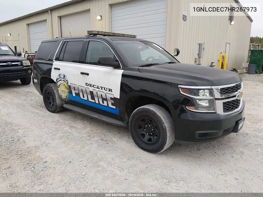 CHEVROLET TAHOE 2017, VIN 1GNLCDEC7HR267973