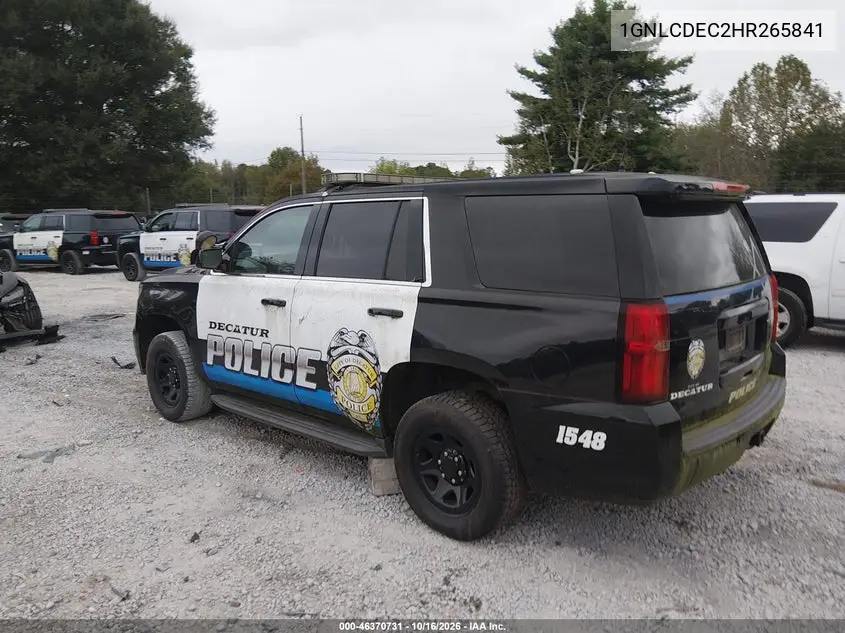 2017 CHEVROLET TAHOE VIN 1GNLCDEC2HR265841 — фото 3