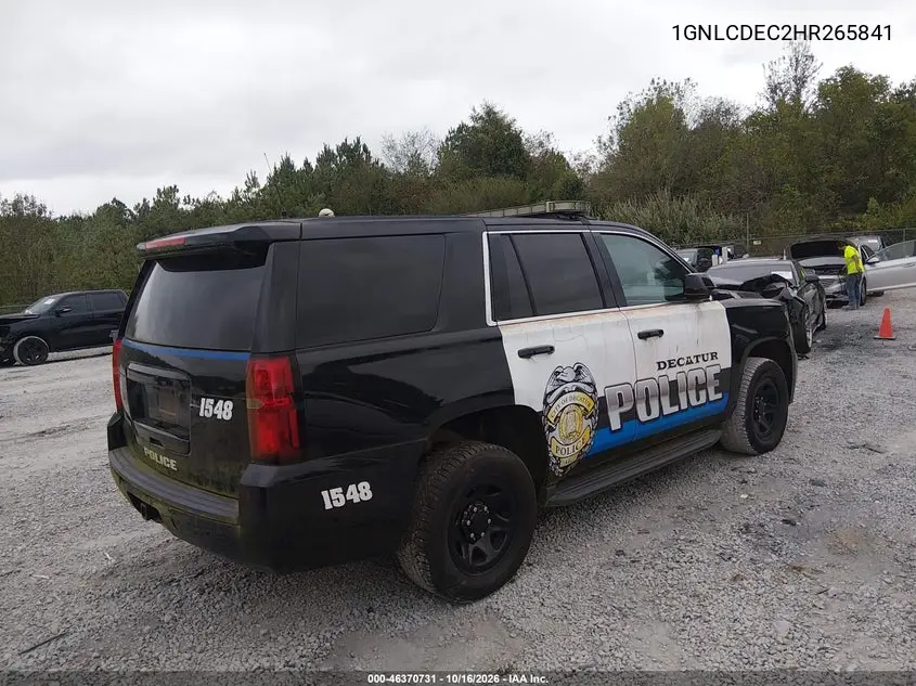 2017 CHEVROLET TAHOE VIN 1GNLCDEC2HR265841 — фото 4