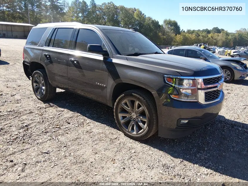 CHEVROLET TAHOE 2017, VIN 1GNSCBKC6HR370760