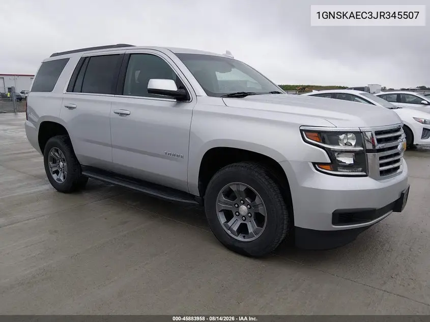 CHEVROLET TAHOE 2018, VIN 1GNSKAEC3JR345507