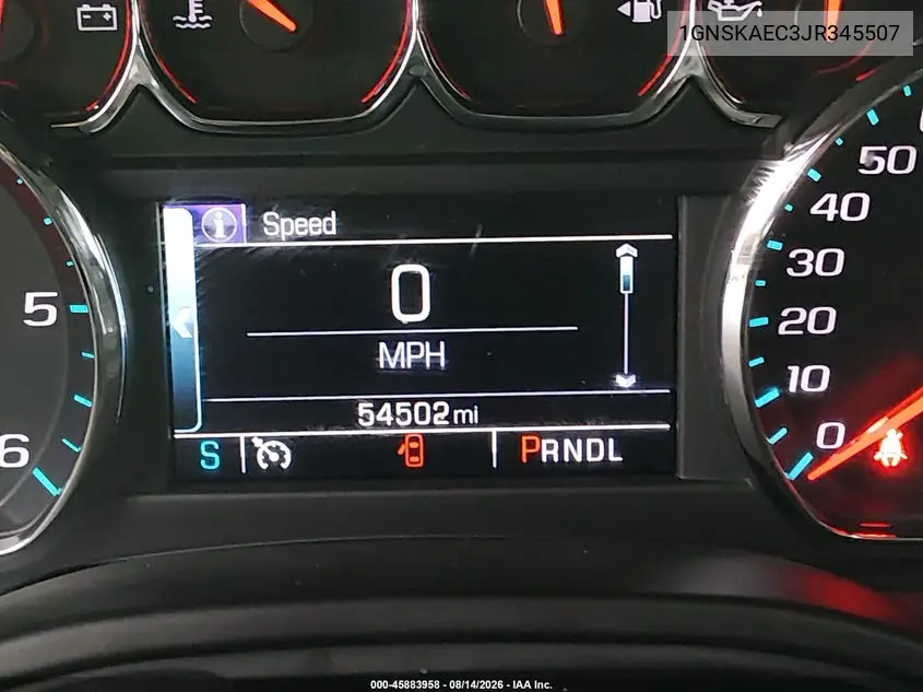2018 CHEVROLET TAHOE VIN 1GNSKAEC3JR345507 — фото 17