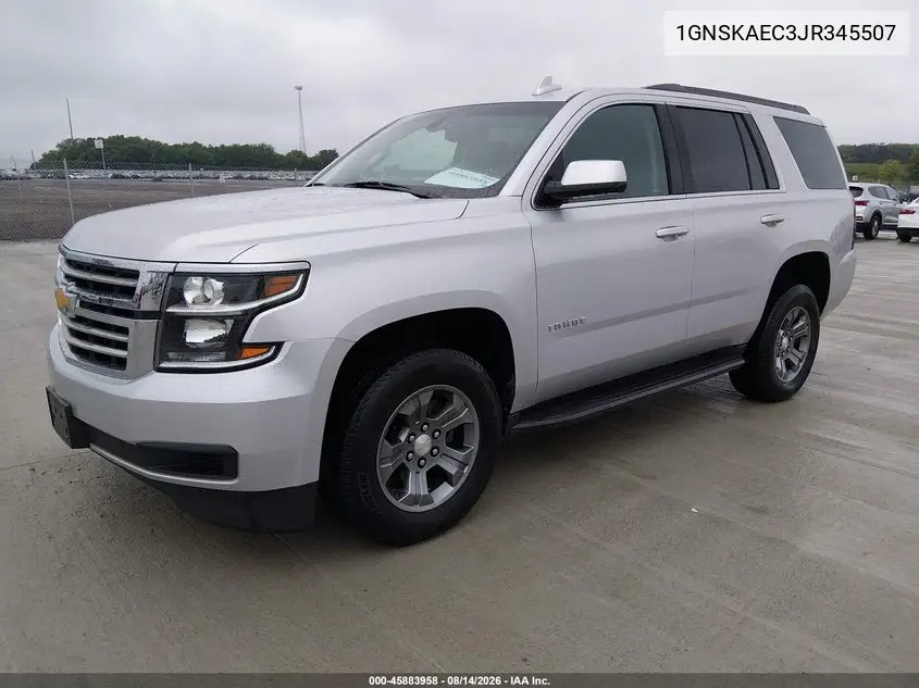 2018 CHEVROLET TAHOE VIN 1GNSKAEC3JR345507 — фото 2