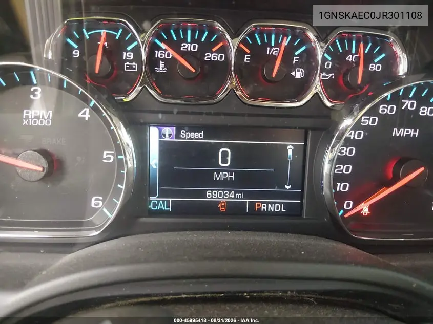 2018 CHEVROLET TAHOE VIN 1GNSKAEC0JR301108 — фото 17