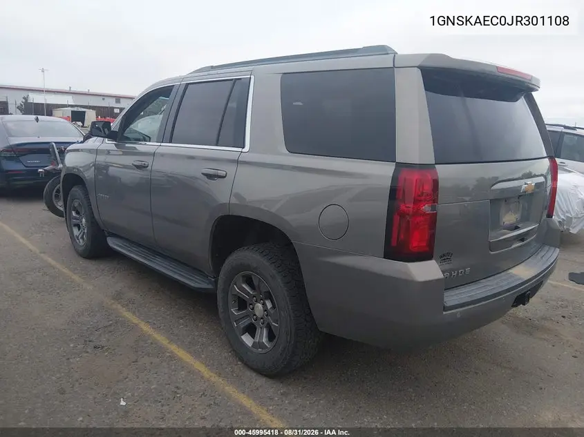 2018 CHEVROLET TAHOE VIN 1GNSKAEC0JR301108 — фото 3