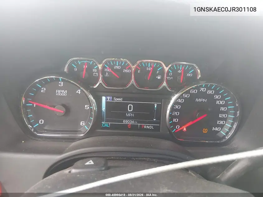 2018 CHEVROLET TAHOE VIN 1GNSKAEC0JR301108 — фото 7
