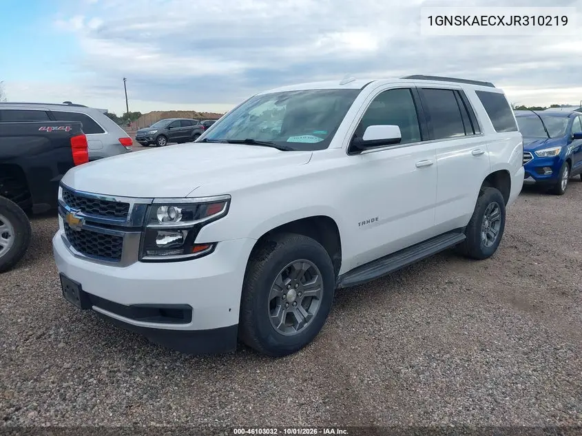2018 CHEVROLET TAHOE VIN 1GNSKAECXJR310219 — фото 2