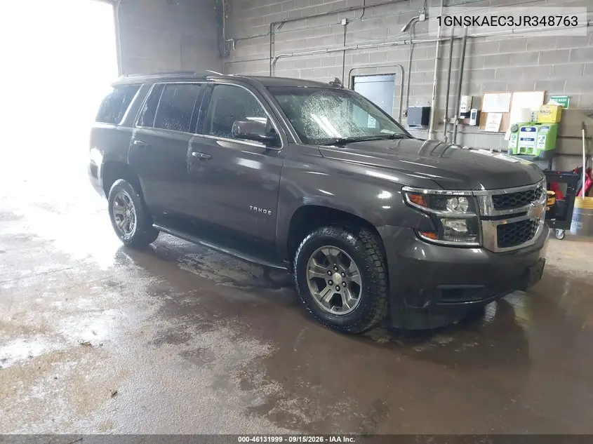 CHEVROLET TAHOE 2018, VIN 1GNSKAEC3JR348763