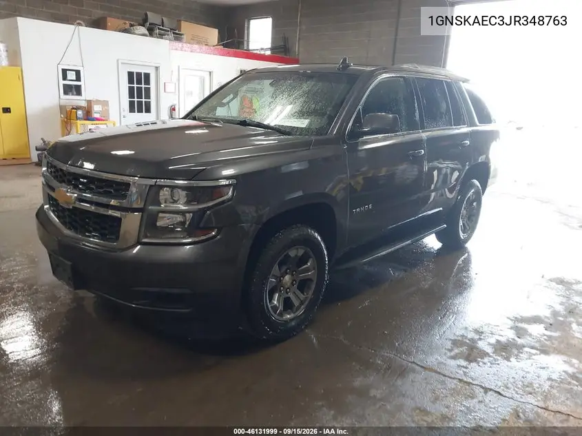 2018 CHEVROLET TAHOE VIN 1GNSKAEC3JR348763 — фото 2
