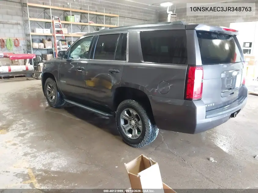 2018 CHEVROLET TAHOE VIN 1GNSKAEC3JR348763 — фото 3