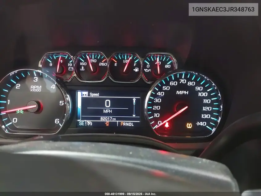2018 CHEVROLET TAHOE VIN 1GNSKAEC3JR348763 — фото 7