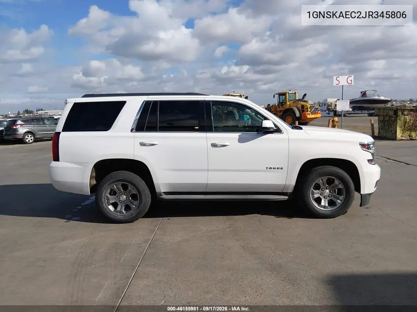 2018 CHEVROLET TAHOE VIN 1GNSKAEC2JR345806 — фото 13
