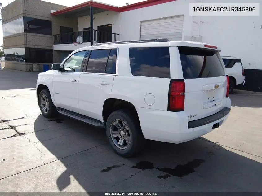 2018 CHEVROLET TAHOE VIN 1GNSKAEC2JR345806 — фото 3