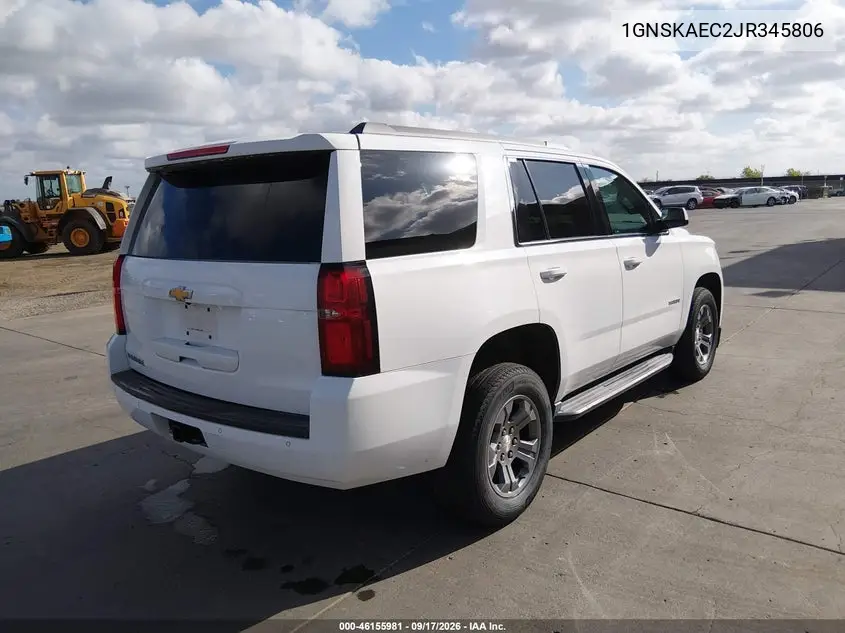 2018 CHEVROLET TAHOE VIN 1GNSKAEC2JR345806 — фото 4