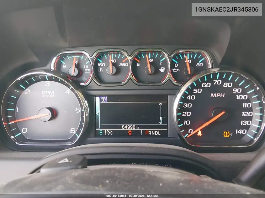 2018 CHEVROLET TAHOE VIN 1GNSKAEC2JR345806 — фото 7