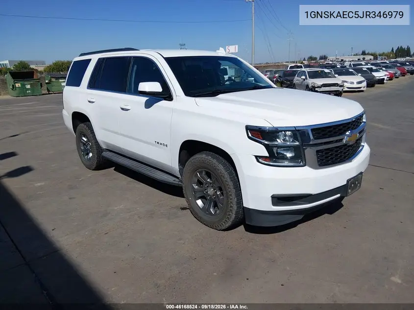 CHEVROLET TAHOE 2018, VIN 1GNSKAEC5JR346979
