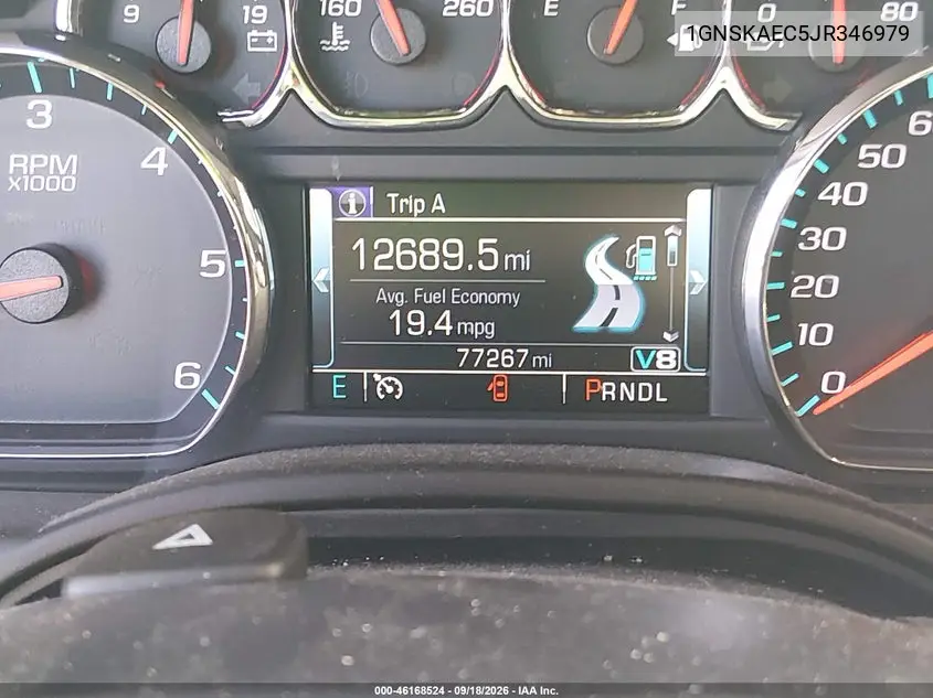 2018 CHEVROLET TAHOE VIN 1GNSKAEC5JR346979 — фото 15