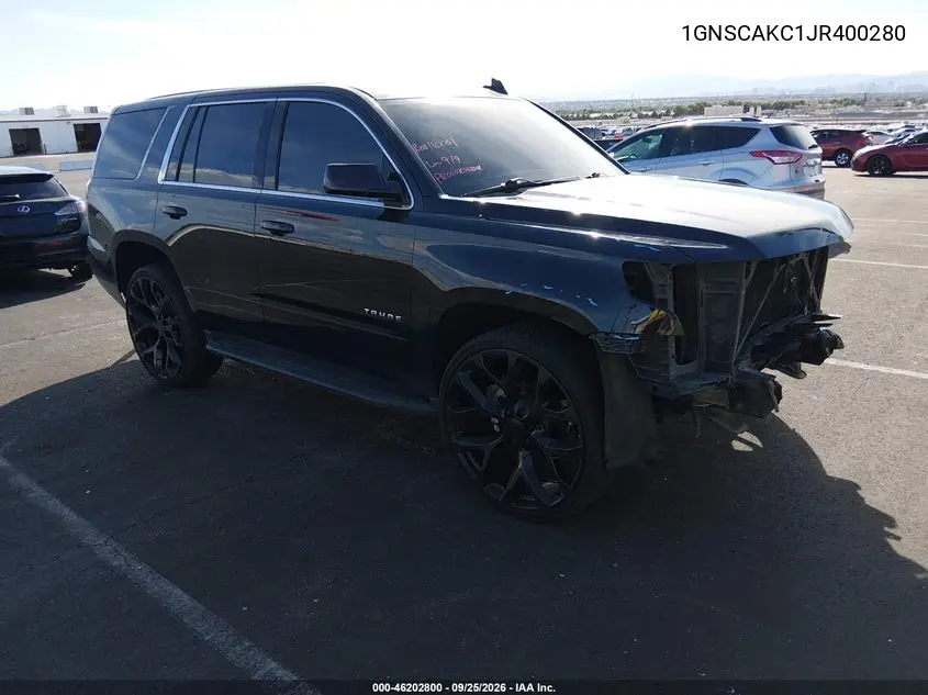 CHEVROLET TAHOE 2018, VIN 1GNSCAKC1JR400280