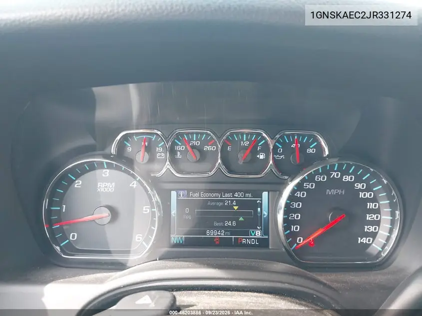 2018 CHEVROLET TAHOE VIN 1GNSKAEC2JR331274 — фото 7